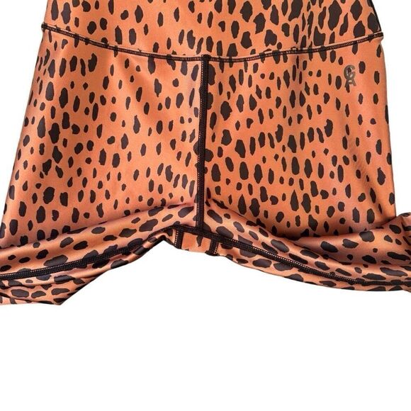 Good American Double Fact Core Power Cheetah Leggings High Waist Size 1 S Animal - Picture 7 of 12